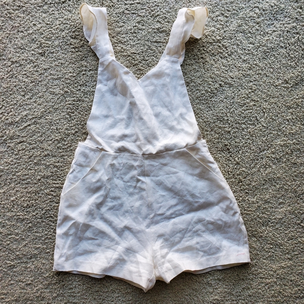 White linen Dolce Vita overalls